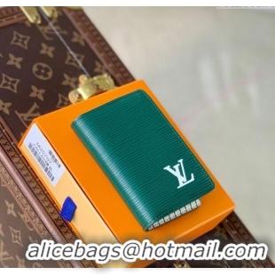 Reasonable Price Louis Vuitton Pocket Organizer Wallet in Epi Leather M25797 Green 2025