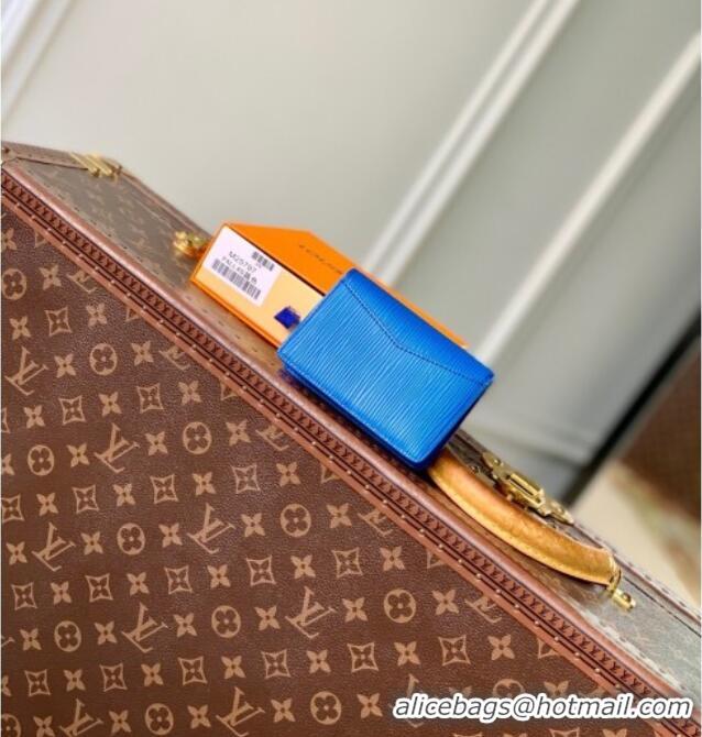 Affordable Price Louis Vuitton Pocket Organizer Wallet in Epi Leather M25798 Blue 2025