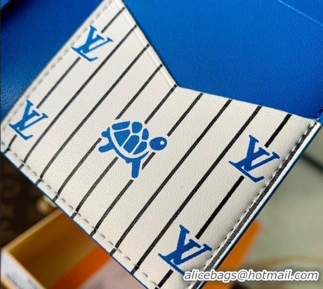 Affordable Price Louis Vuitton Pocket Organizer Wallet in Epi Leather M25798 Blue 2025