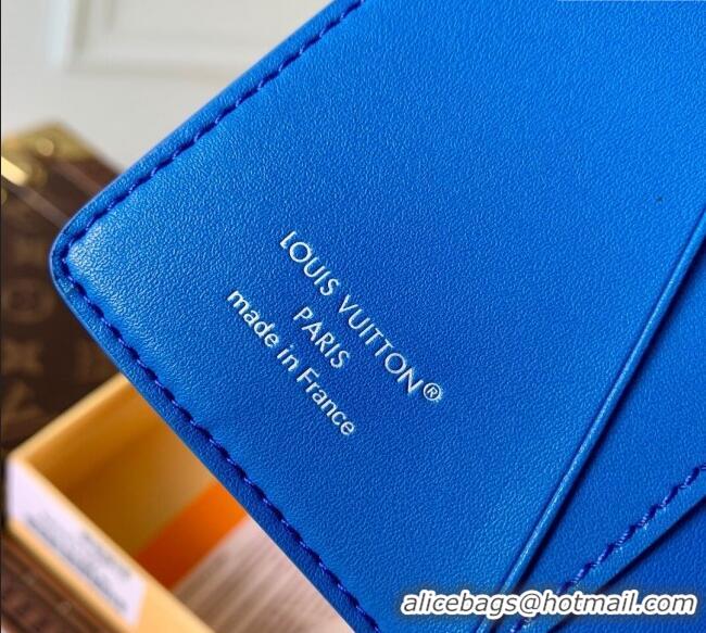 Affordable Price Louis Vuitton Pocket Organizer Wallet in Epi Leather M25798 Blue 2025