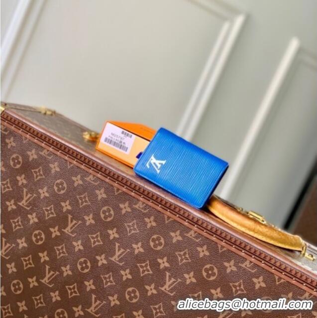 Affordable Price Louis Vuitton Pocket Organizer Wallet in Epi Leather M25798 Blue 2025