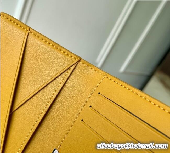Top Design Louis Vuitton Pocket Organizer Wallet in Epi Leather Jaune Mat M25799 Yellow 2025