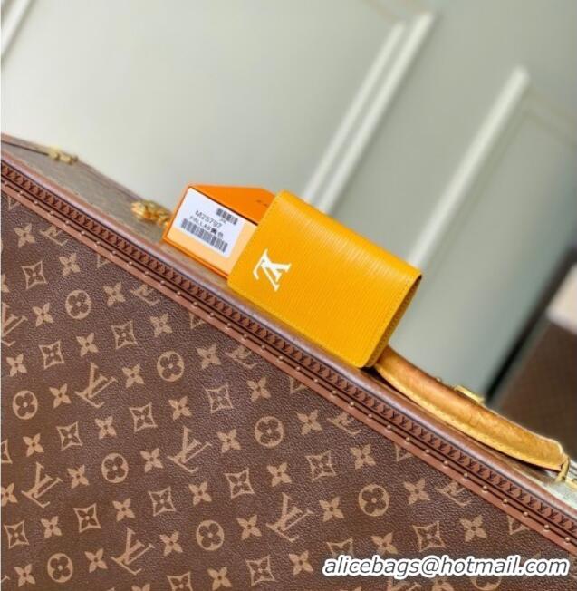 Top Design Louis Vuitton Pocket Organizer Wallet in Epi Leather Jaune Mat M25799 Yellow 2025