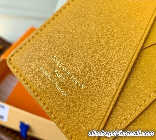 Top Design Louis Vuitton Pocket Organizer Wallet in Epi Leather Jaune Mat M25799 Yellow 2025