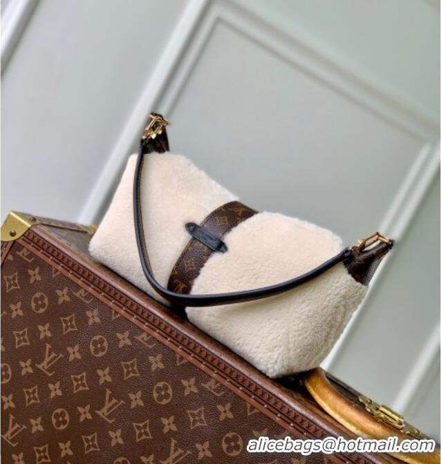 Best Price Louis Vuitton Pochette Mia Shoulder Bag in Creme White Shearling M26245 2025