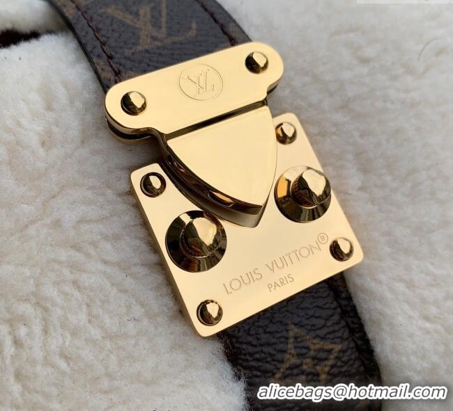 Best Price Louis Vuitton Pochette Mia Shoulder Bag in Creme White Shearling M26245 2025