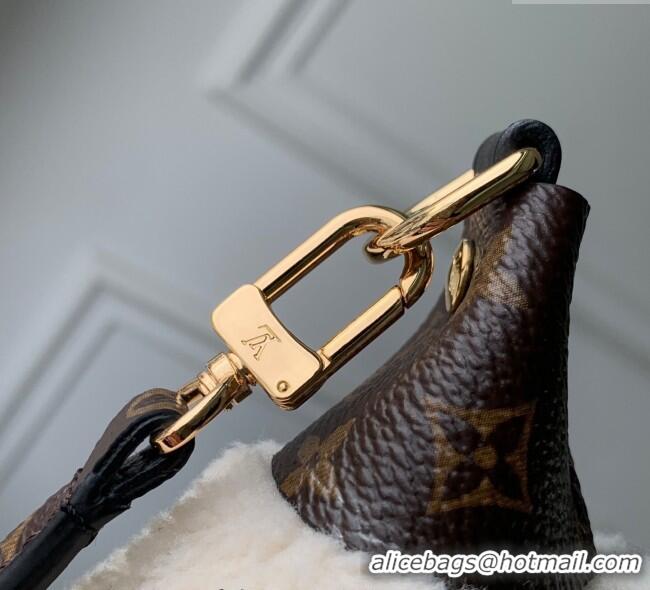 Best Price Louis Vuitton Pochette Mia Shoulder Bag in Creme White Shearling M26245 2025