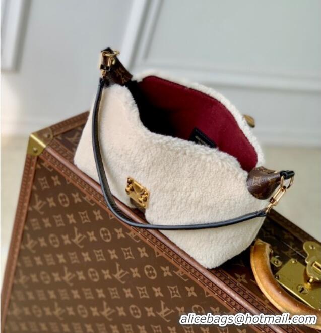 Best Price Louis Vuitton Pochette Mia Shoulder Bag in Creme White Shearling M26245 2025