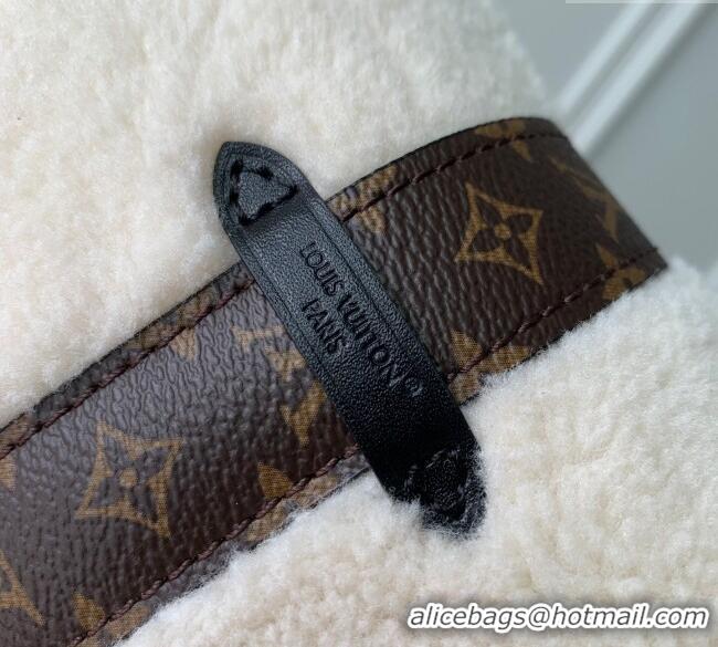 Best Price Louis Vuitton Pochette Mia Shoulder Bag in Creme White Shearling M26245 2025