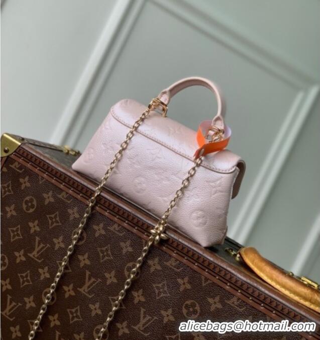 Best Price Louis Vuitton Nano Madeleine Top Handle Bag in Snowy Pearl Pink Leather M27043 2025