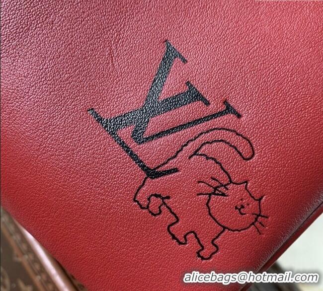 Top Quality Louis Vuitton Speedy Soft 30 Bag in Calfskin leather M25766 Plum Red 2025