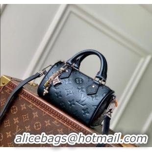Promotional Louis Vuitton Nano Speedy Bag in Monogram Leather Shimmery M26510 Ink Blue 2025