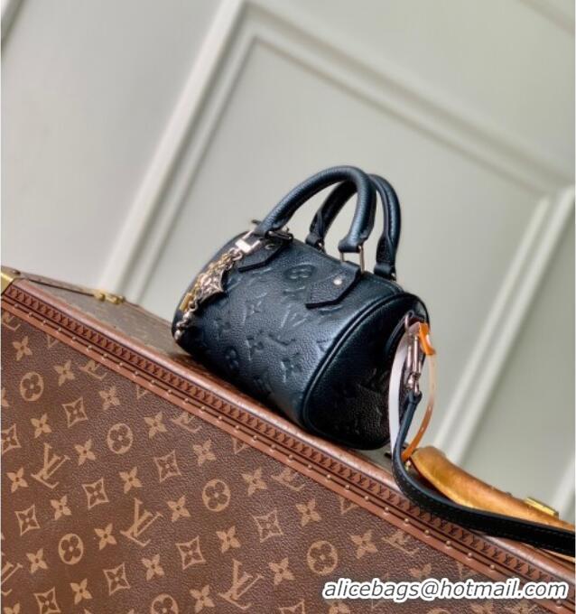 Promotional Louis Vuitton Nano Speedy Bag in Monogram Leather Shimmery M26510 Ink Blue 2025