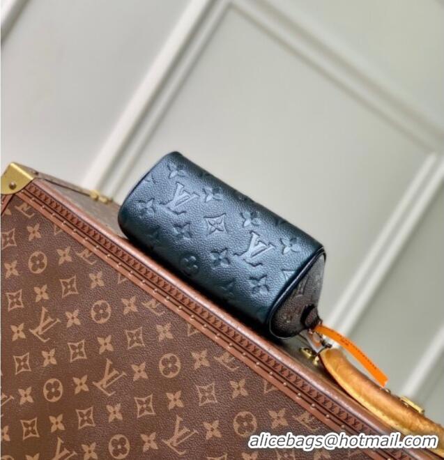 Promotional Louis Vuitton Nano Speedy Bag in Monogram Leather Shimmery M26510 Ink Blue 2025