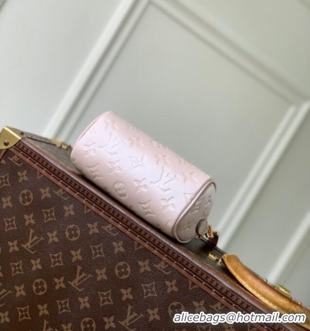 Well Crafted Louis Vuitton Nano Speedy Bag in Monogram Leather Snowy M27107 Pearl Pink 2025