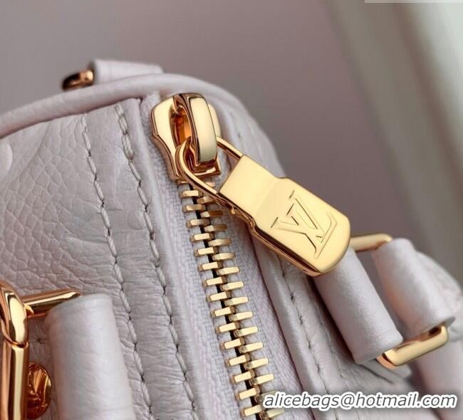 Well Crafted Louis Vuitton Nano Speedy Bag in Monogram Leather Snowy M27107 Pearl Pink 2025