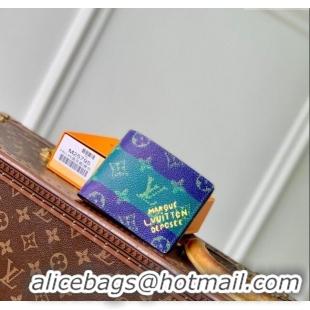 Buy Fashionable Louis Vuitton Slender Wallet in Blue Stripes Monogram Heritage Canvas M25795 2025