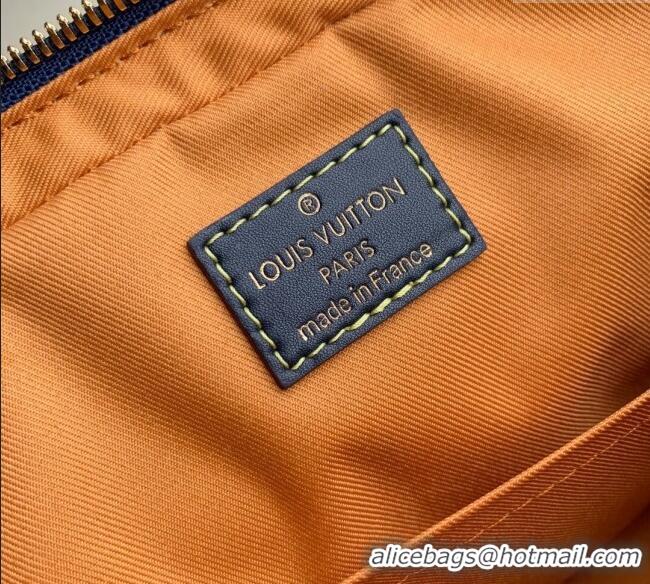 Good Quality Louis Vuitton Mens Trio Messenger Bag in Blue Stripes Monogram Heritage Canvas M26026 2025