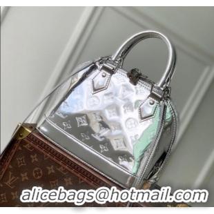 Affordable Price Louis Vuitton Alma BB bag in Silver Coated canvas M26335 2025