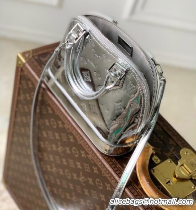 Affordable Price Louis Vuitton Alma BB bag in Silver Coated canvas M26335 2025