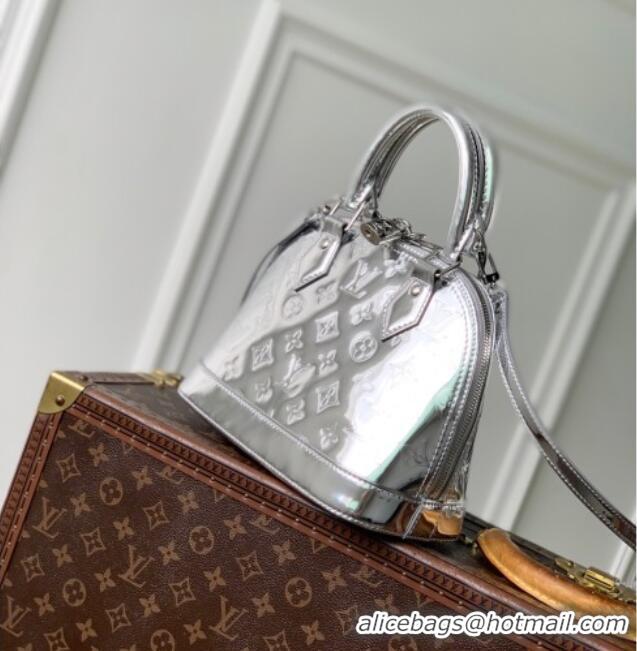 Affordable Price Louis Vuitton Alma BB bag in Silver Coated canvas M26335 2025