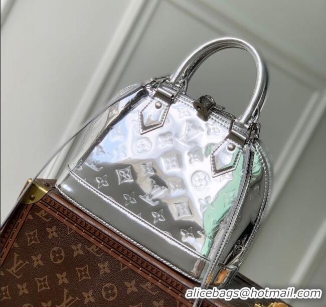 Affordable Price Louis Vuitton Alma BB bag in Silver Coated canvas M26335 2025