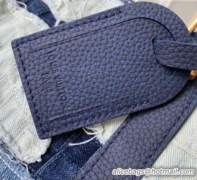 Top Design Louis Vuitton Keepall Bandouliere 50 travel bag in Blue Denim M26117 2025