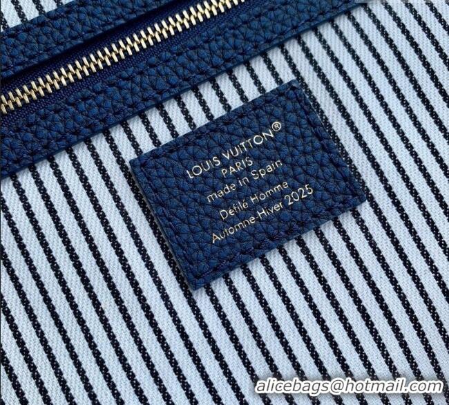 Top Design Louis Vuitton Keepall Bandouliere 50 travel bag in Blue Denim M26117 2025