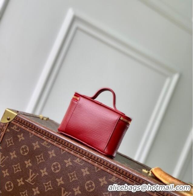 Good Product Louis Vuitton Nice Beauty Pouch in Epi Leather M25688 Rouge Red 2025