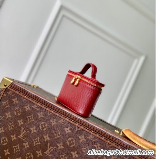 Good Product Louis Vuitton Nice Beauty Pouch in Epi Leather M25688 Rouge Red 2025