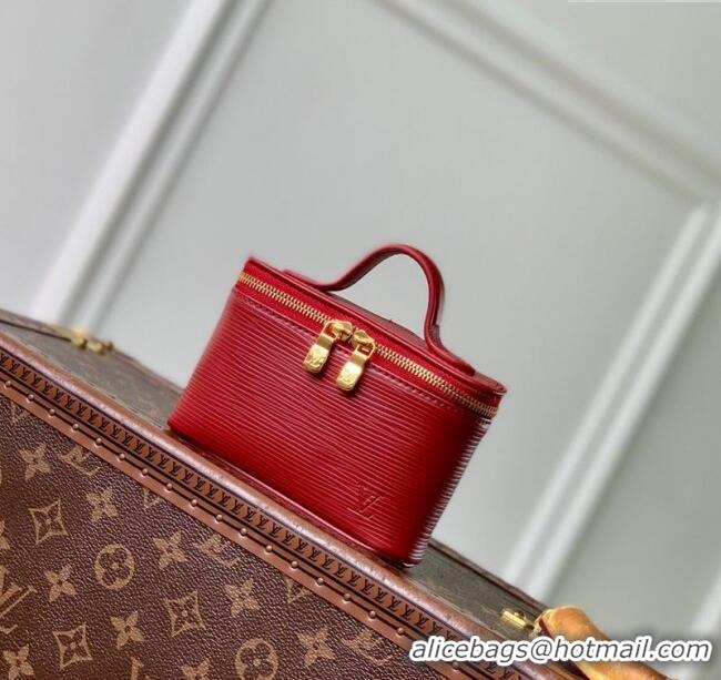 Good Product Louis Vuitton Nice Beauty Pouch in Epi Leather M25688 Rouge Red 2025