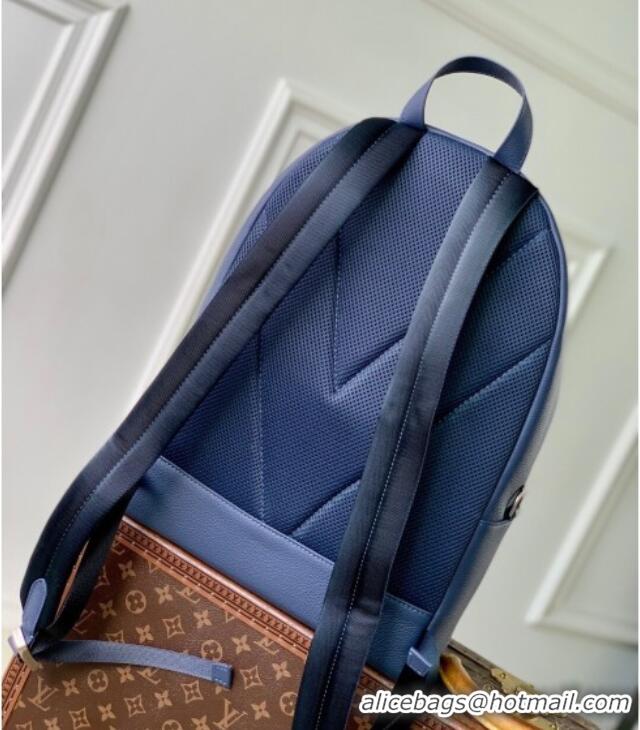 Top Quality Louis Vuitton Mens Discovery Work Backpack bag in Waxy calfskin M26022 Navy Blue 2025
