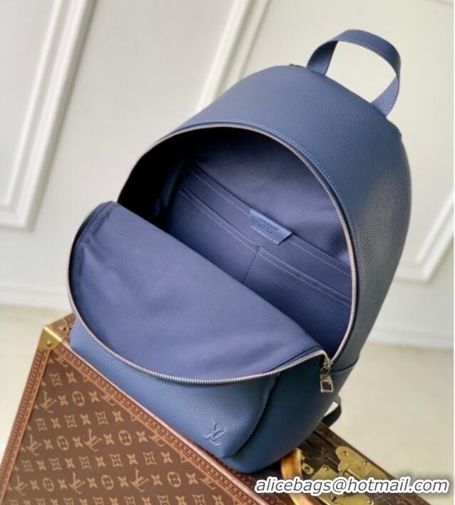 Top Quality Louis Vuitton Mens Discovery Work Backpack bag in Waxy calfskin M26022 Navy Blue 2025