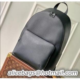 Best Quality Louis Vuitton Mens Discovery Work Backpack bag in Waxy calfskin M15259 Black 2025