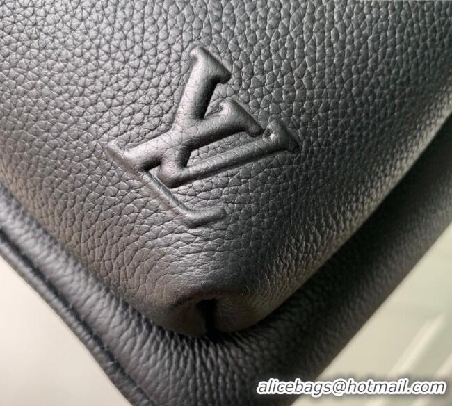 Best Quality Louis Vuitton Mens Discovery Work Backpack bag in Waxy calfskin M15259 Black 2025