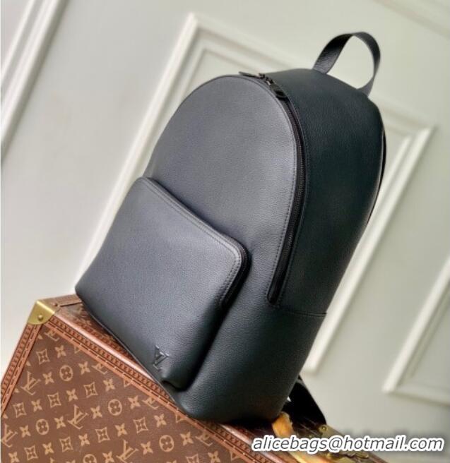Best Quality Louis Vuitton Mens Discovery Work Backpack bag in Waxy calfskin M15259 Black 2025