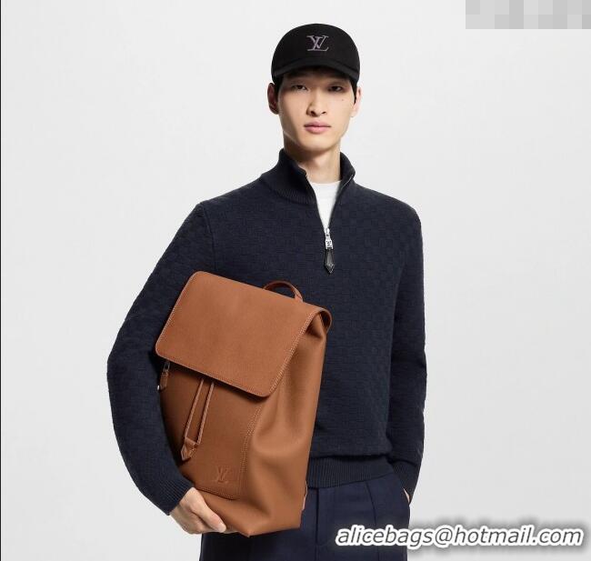 Grade Design Louis Vuitton Mens Fastline Backpack bag in Tan Brown Waxy calfskin M26023 2025
