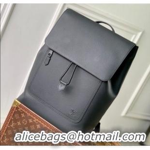 Well Crafted Louis Vuitton Mens Fastline Backpack bag in Black Waxy calfskin M15262 2025