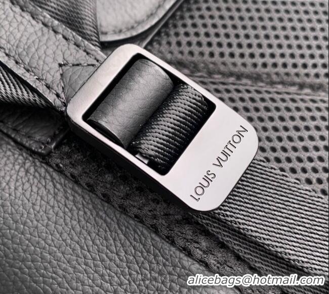 Well Crafted Louis Vuitton Mens Fastline Backpack bag in Black Waxy calfskin M15262 2025