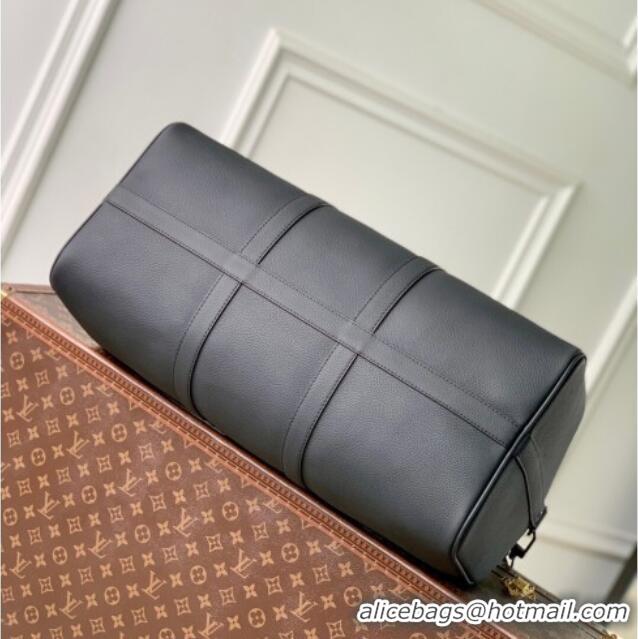 Affordable Price Louis Vuitton Mens Keepall Bandouliere 50 Travel bag in Waxy calfskin M26118 Black 2025