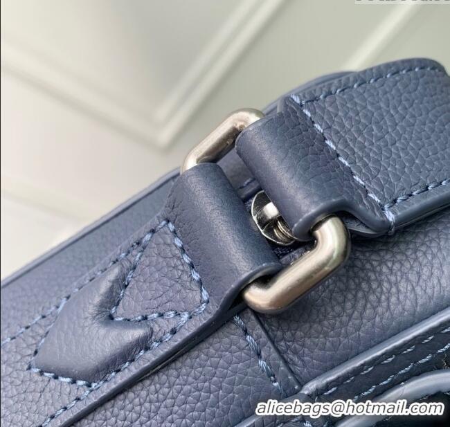 Top Quality Louis Vuitton Men's Boarding Messenger bag in Waxy calfskin M15260 Navy Blue 2025