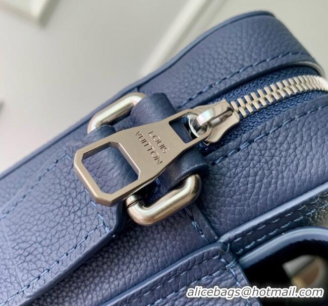 Top Quality Louis Vuitton Men's Boarding Messenger bag in Waxy calfskin M15260 Navy Blue 2025