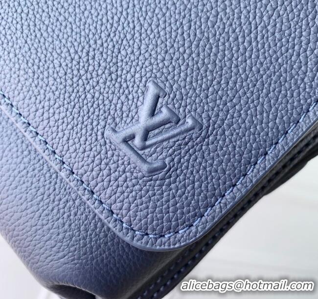 Top Quality Louis Vuitton Men's Boarding Messenger bag in Waxy calfskin M15260 Navy Blue 2025