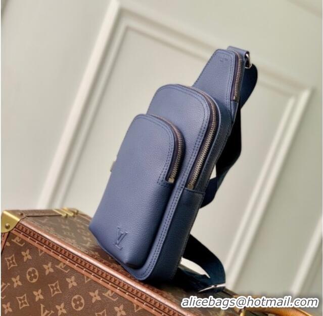 Affordable Price Louis Vuitton Mens Avenue Slingbag PM bag in Waxy calfskin M15269 Navy Blue 2025