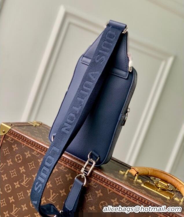 Affordable Price Louis Vuitton Mens Avenue Slingbag PM bag in Waxy calfskin M15269 Navy Blue 2025