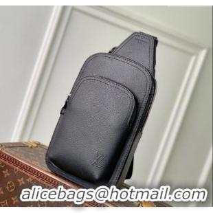 Well Crafted Louis Vuitton Mens Avenue Slingbag PM bag in Waxy calfskin M15255 Black 2025