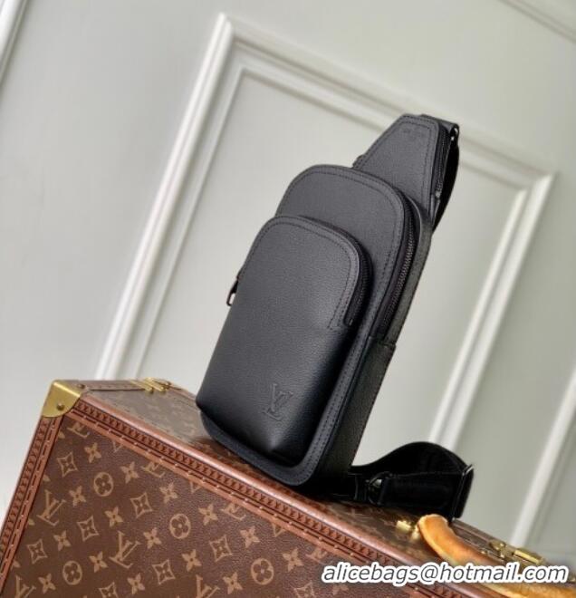 Well Crafted Louis Vuitton Mens Avenue Slingbag PM bag in Waxy calfskin M15255 Black 2025
