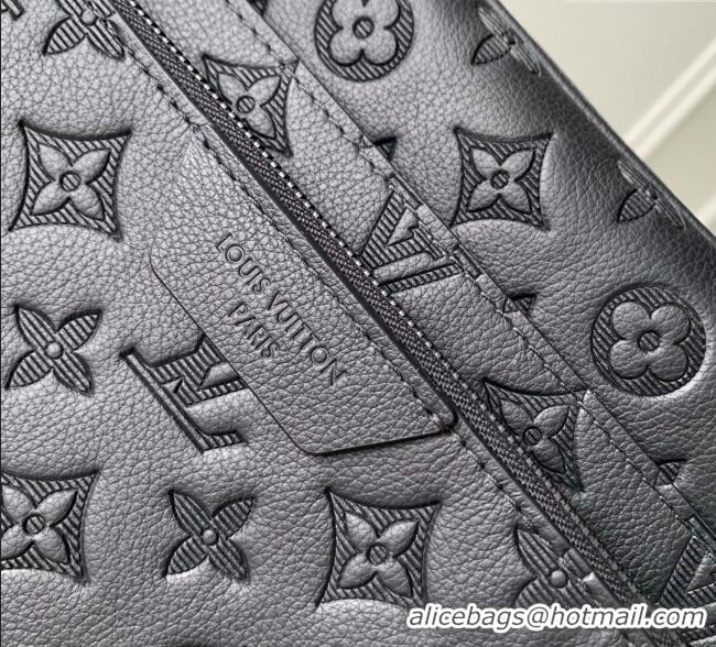 Super Quality Louis Vuitton Mens Trio Messenger Bag in Monogram Shadow Leather M26713 Black 2025