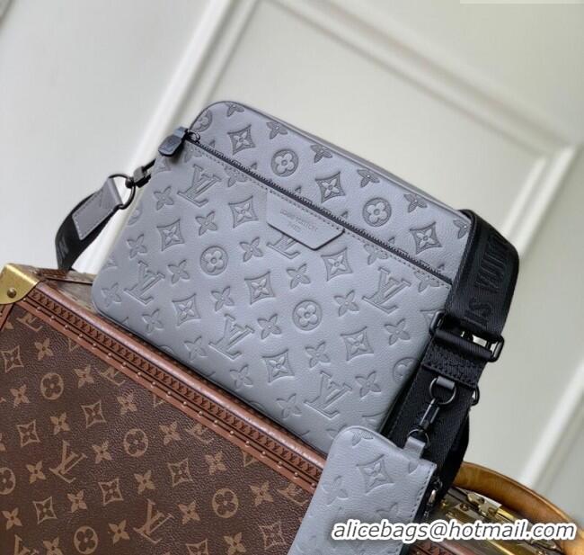 Trendy Design Louis Vuitton Mens Trio Messenger Bag in Monogram Shadow Leather M27185 Grey 2025