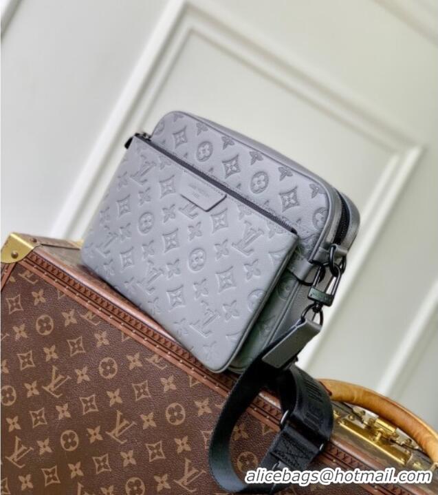 Trendy Design Louis Vuitton Mens Trio Messenger Bag in Monogram Shadow Leather M27185 Grey 2025